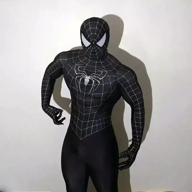 Tobey maguire spiderman traje preto/vermelho raimi homem aranha cosplay super-herói zentai terno trajes de halloween para adultos