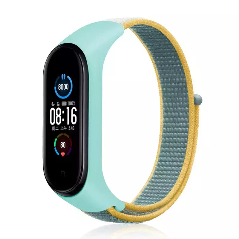 Correia de nylon para Xiaomi Mi Band, pulseira esportiva confortável, pulseira para Mi Band 7, 6, 5, 4, 3