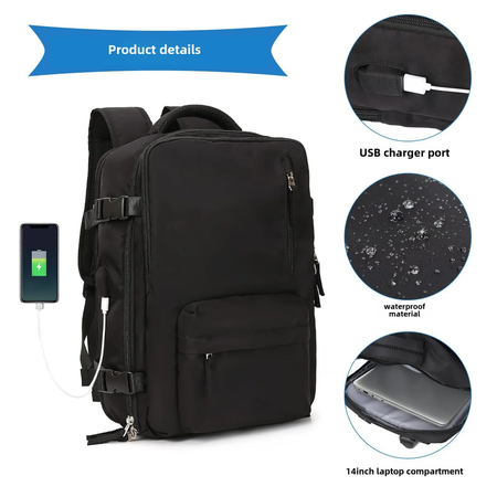 Mochila de computador de viagem casual de grande capacidade, mochila feminina estilo coreano, estudante do ensino médio, marca da moda