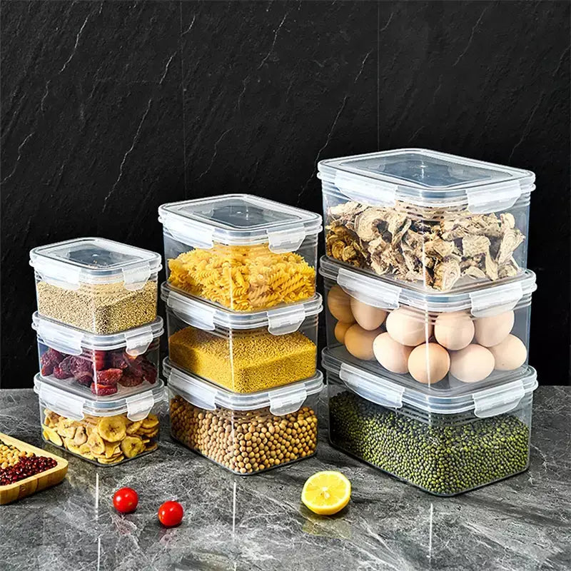Caixa de armazenamento de geladeira organizador de frutas vegetais frescos caixas de drenagem cesta recipientes de armazenamento despensa organizadores de cozinha