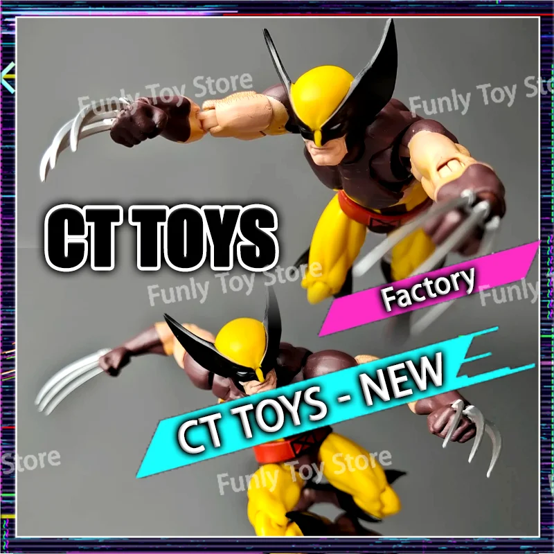 Em estoque ct brinquedos wolverine mafex 138 figura marrom 096 azul quadrinhos ver amarelo x-men anime figura de ação estatueta presentes personalizados brinquedos