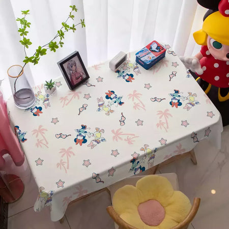 Toalha De Mesa Mickey Mouse Dos Desenhos Animados Da Disney Para Crianças, Mesa De Jantar Americana, Toalha De Mesa De Café Retro, Toalha De Mesa Quadrada