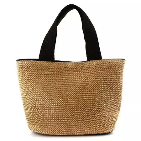 Fsafashion-bolsa de tecido palha para mulheres, bolsa casual para férias, bolsas com alça superior, bolsas de ombro retrô artesanais, moda feminina, 2024