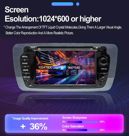 Rádio automotivo sem fio carplay android auto para seat ibiza 6j 2009 - 2013 4g wifi multimídia navegação gps 2din 7 "unidade principal estéreo