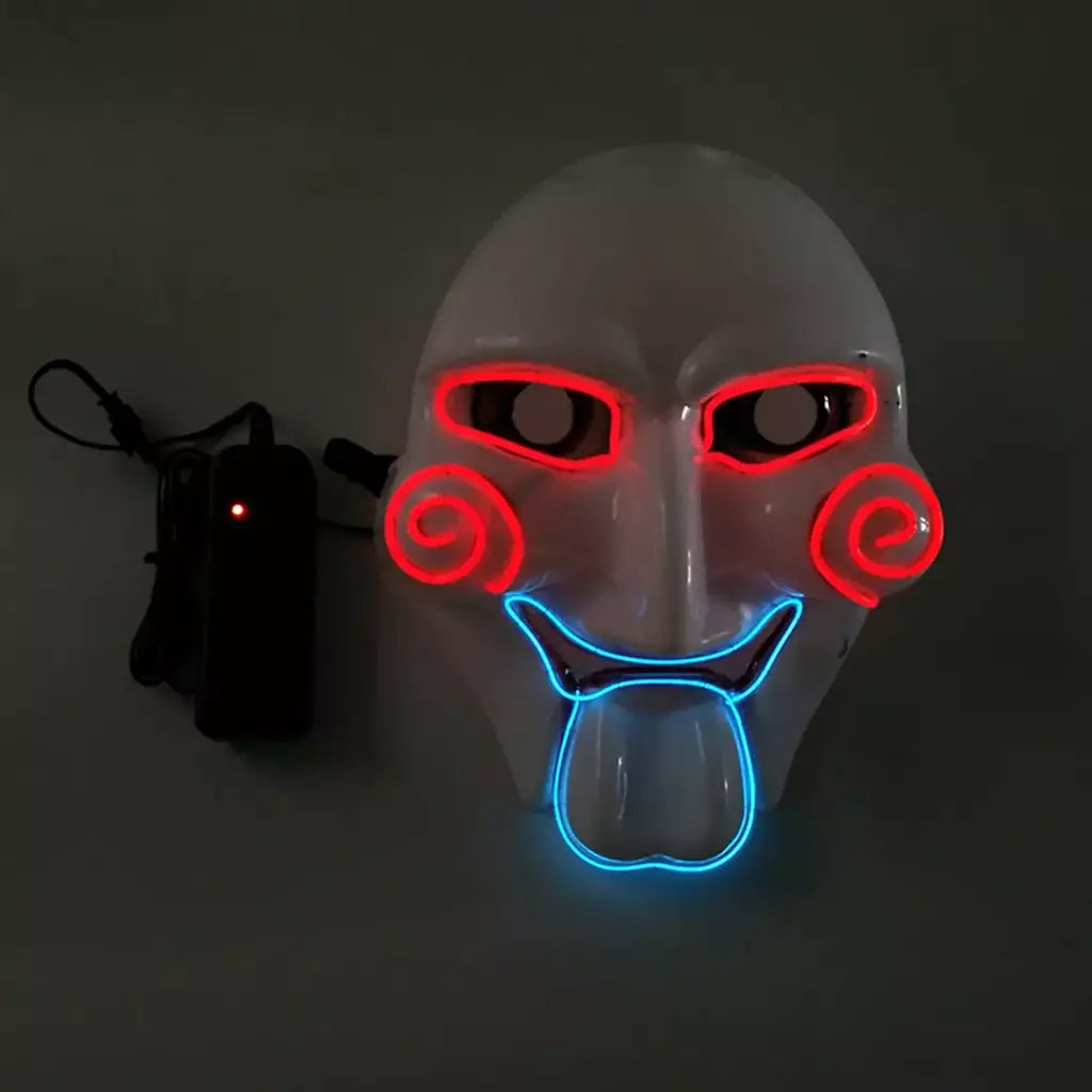 Led slipknot máscara dj halloween masquerade cosplay traje adereços assustador máscara brilhante para adultos homens halloween slipknot máscara