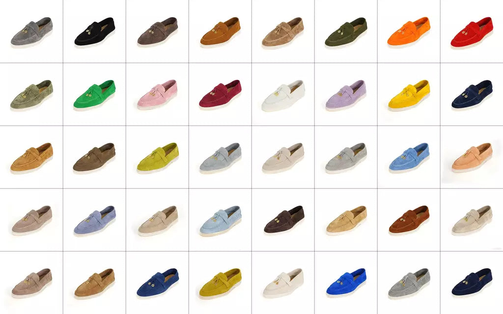 Sapatos de mula de camurça antiderrapante para mulheres, sapatos para dirigir, pingente de metal, marca de luxo, moda casual confortável, Le Fu