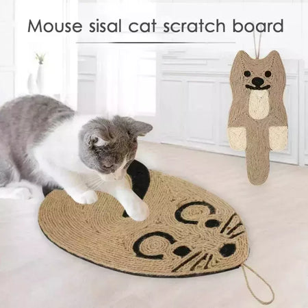 Gato scratcher sisal esteira placa raspador de gato para afiar unhas gatos árvore ratos forma gato arranhando produtos para animais de estimação brinquedos do gato
