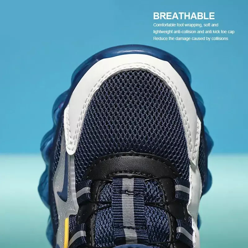 Crianças sapatos esportivos meninos moda correndo lazer malha confortável ao ar livre crianças sapatos casuais tênis leves tênis