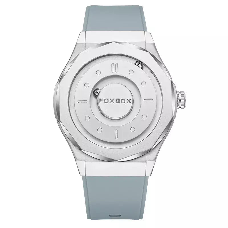 Foxbox criativo rolagem ponteiro força magnética relógios de pulso quartzo masculino esportes ao ar livre relógio à prova dwaterproof água masculino relogio masculino