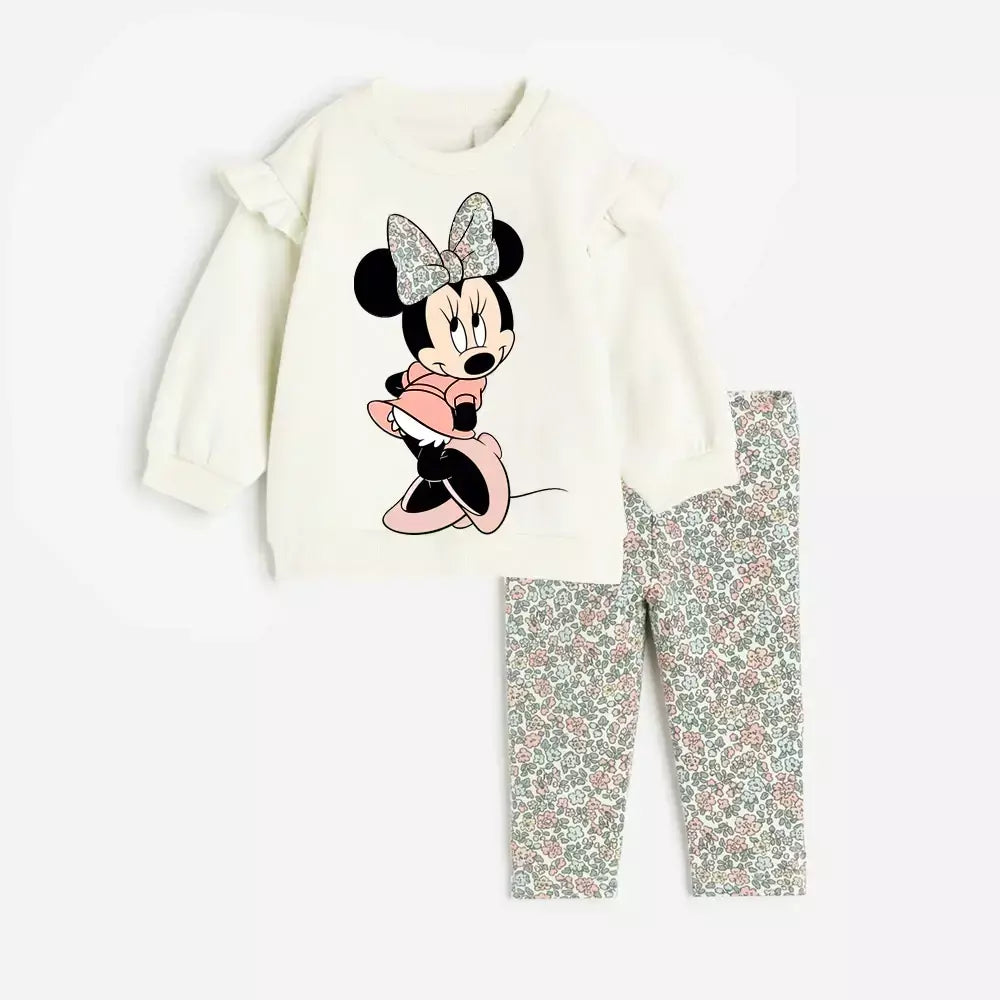 2 pçs bonito conjuntos de roupas da menina do bebê meninas topos + calças primavera outono criança menina outwear para 0-4yrs