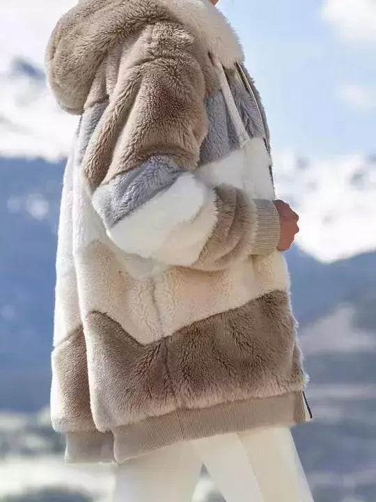 Casaco de capuz extragrande feminino com bolsos macios, streetwear quente, casaco solto, Lady Outerwear, outono, inverno, novo, 2023