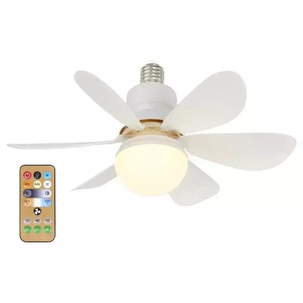 Ventilador de teto LED 40W E27 com controle remoto para escurecimento, adequado para sala de estar, estudo, uso doméstico, 85-265V