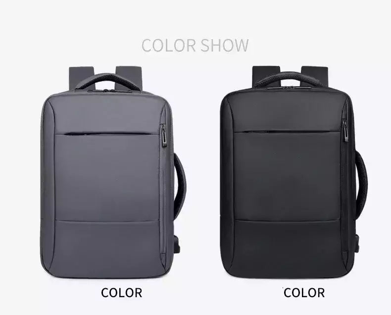Mochila impermeável de grande capacidade para homens Carregamento USB Bagpack para laptop masculino Mochila de viagem de negócios