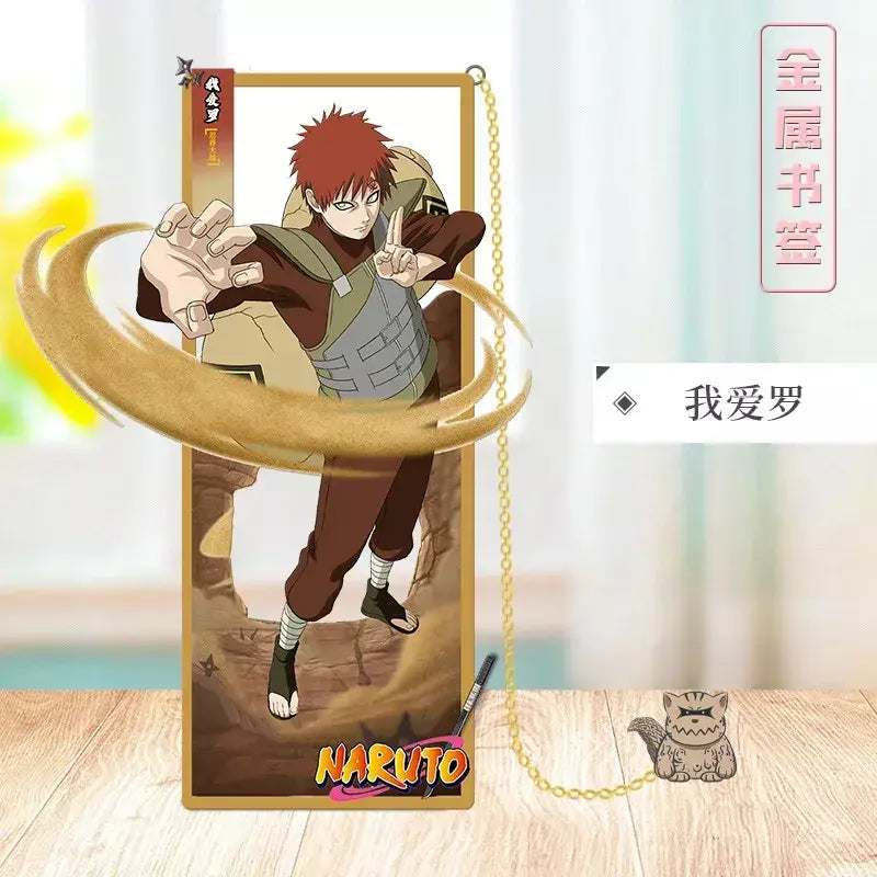Naruto anime japonês periféricos metal artesanato marcador ornamentos de mesa colecionáveis presente de aniversário criativo para namorado menino brinquedo