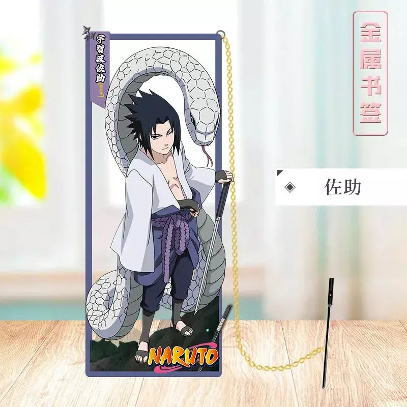 Naruto anime japonês periféricos metal artesanato marcador ornamentos de mesa colecionáveis presente de aniversário criativo para namorado menino brinquedo