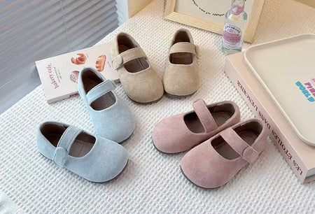 2025 camurça crianças ballet apartamentos sapatos moda mary jane sapatos tendência das crianças inverno novo doce bonito vestido tênis mujer sapatos