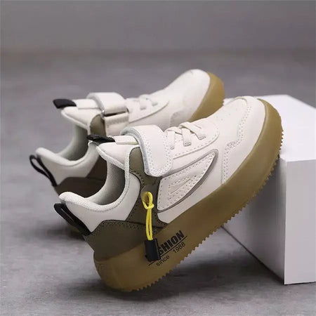 Tenis tênis crianças primavera/outono novos meninos meninas sapatos esportivos casuais sapatos de couro sola macia crianças pequenos sapatos brancos