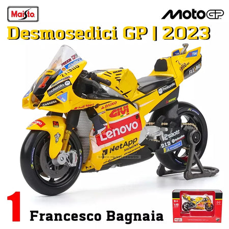 Maisto 1:18 NOVA Equipe Ducati Lenovo 2023 # 1 Bagnaia Champion Moto GP Racing fundição liga modelo de motocicleta coleção presente brinquedo