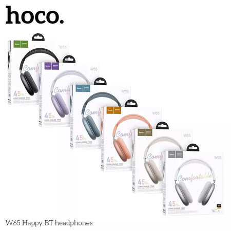 Hoco w65 novo bluetooth 5.4 fone de ouvido sobre a orelha grandes fones alta fidelidade áudio música esporte jogos para iphone android com microfone