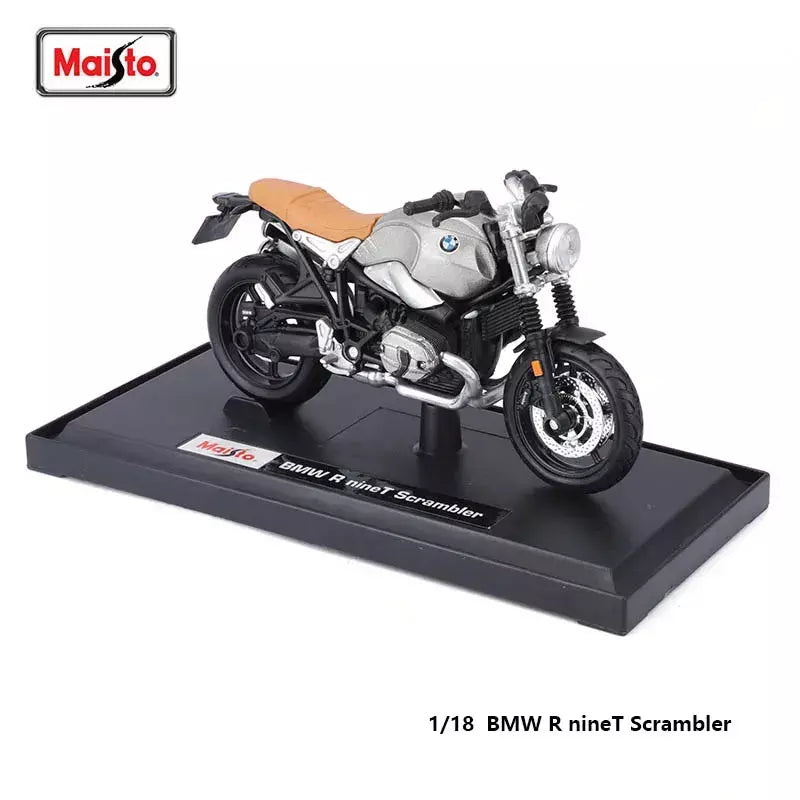 Maisto 1:18 bmw 1250gs r ninet scrambler tanque de combustível liga modelo da motocicleta genuíno estático diecast modelo colecionável presente brinquedo