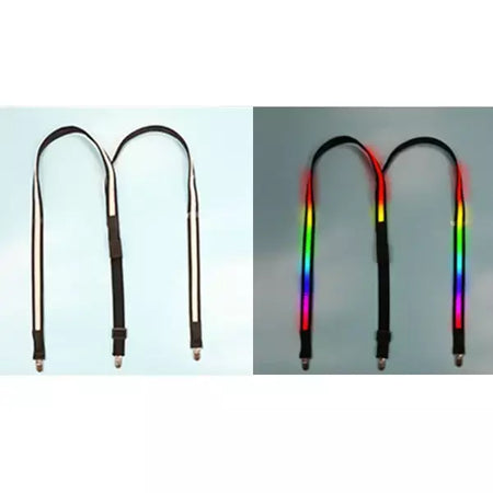 Suspensórios de led iluminados masculinos, gravata borboleta unissex, calças elásticas ajustáveis, suspensório iluminado com led para festival de música, festa de fantasia