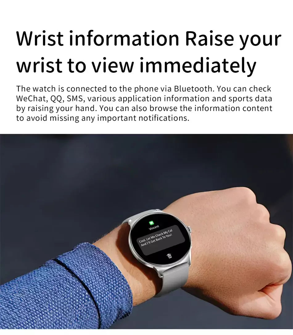 Para huawei novo ultra fino amoled relógio inteligente tela feminina sempre exibir tempo freqüência cardíaca bt chamando high-end moda smartwatch