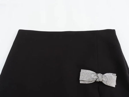 TRAF-Mini Saia de Cintura Alta Feminina, Saia Arco Elegante, Streetwear Luxo, Saias Designer, Primavera, Verão, Nova