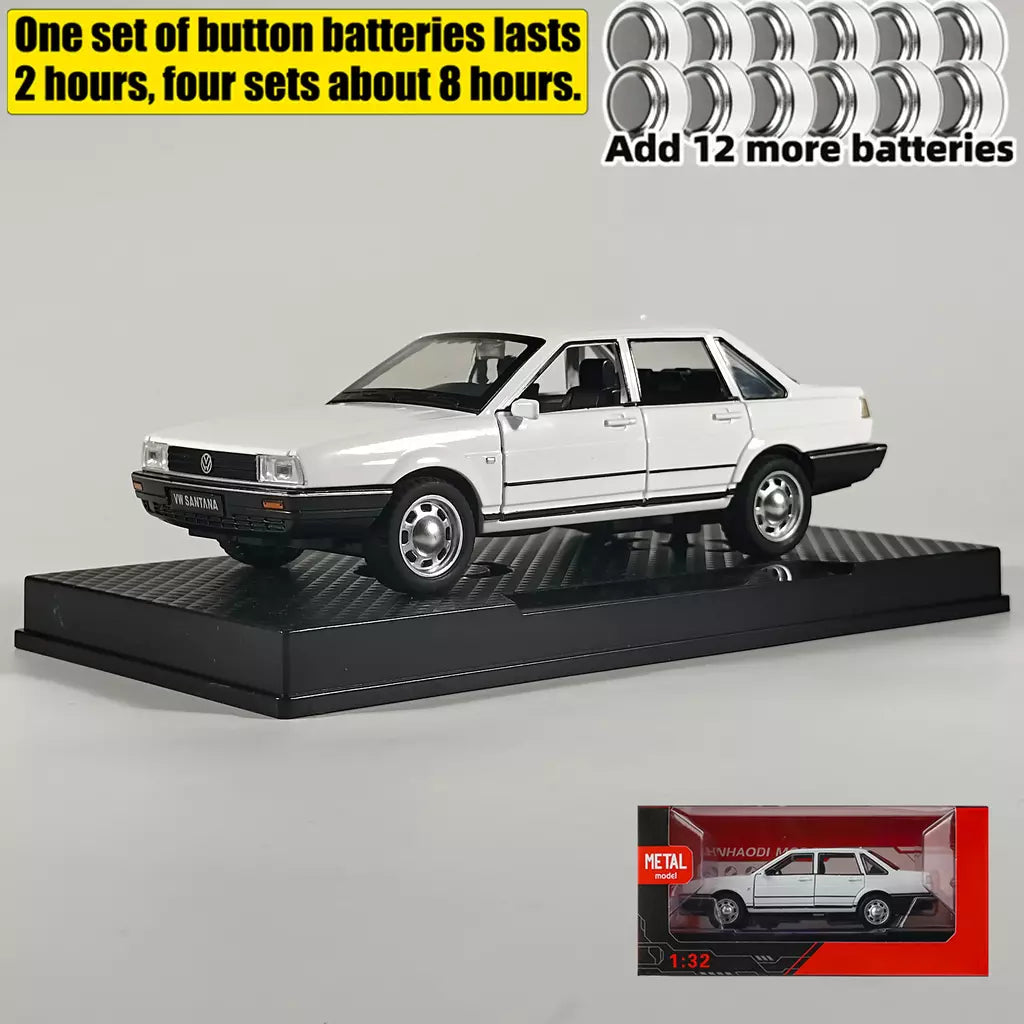 1:32 volkswagen santana liga de metal modelo fundido carro som & luz puxar para trás alta simulação carro de brinquedo das crianças presentes aniversário
