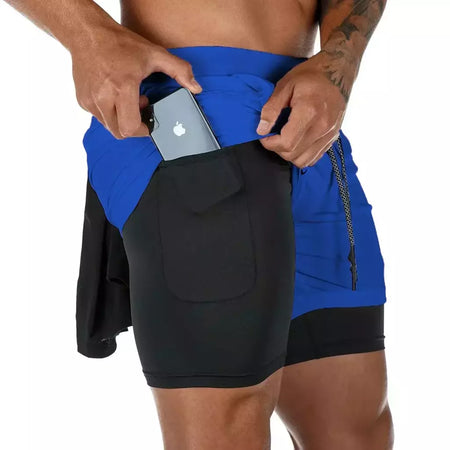 Masculino Anime 2 em 1 Calções Esportivos, Calções de Compressão Atlético Calças de Treino Fitness Running Sportwear, Desempenho Ginásio