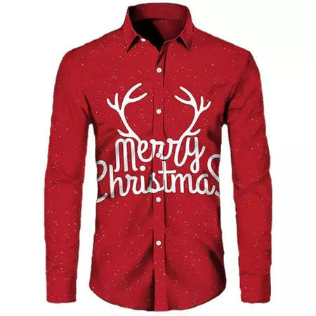 2024 novo estilo de natal papai noel camisa gráfica para homens casual vintage impressão 3d manga longa roupas feriados festa y2k topos