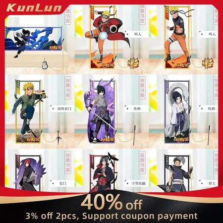 Naruto anime japonês periféricos metal artesanato marcador ornamentos de mesa colecionáveis presente de aniversário criativo para namorado menino brinquedo