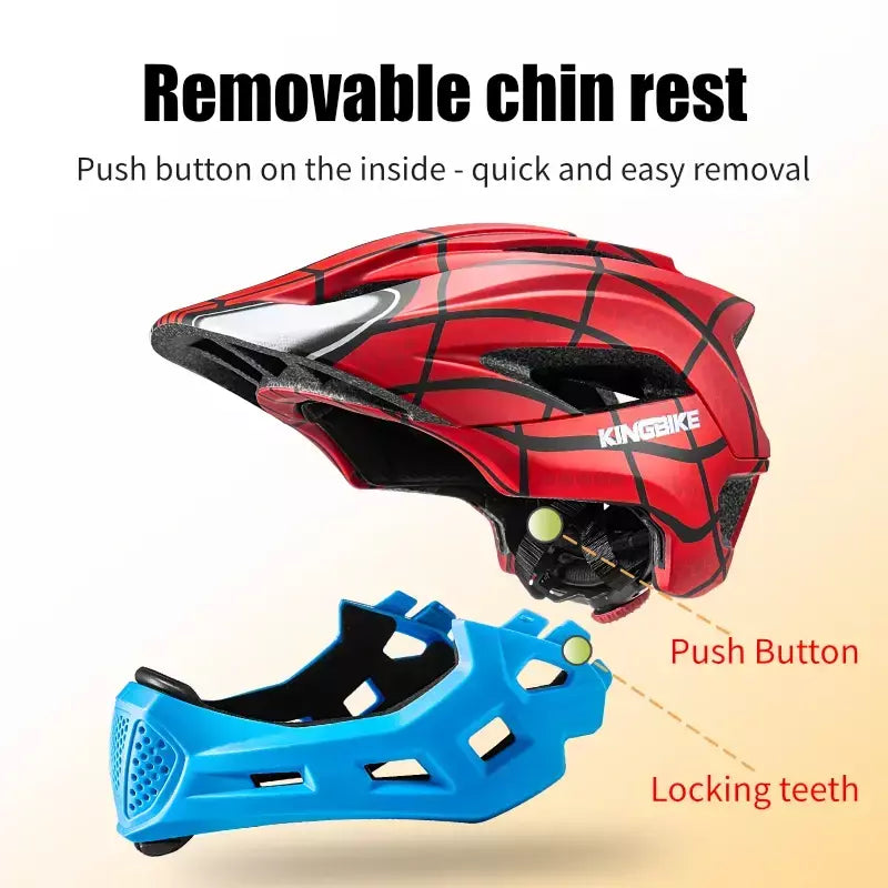 Batfox crianças rosto cheio capacete da bicicleta destacável downhill crianças ciclismo motocicleta skate esportes corrida capacete de bicicleta