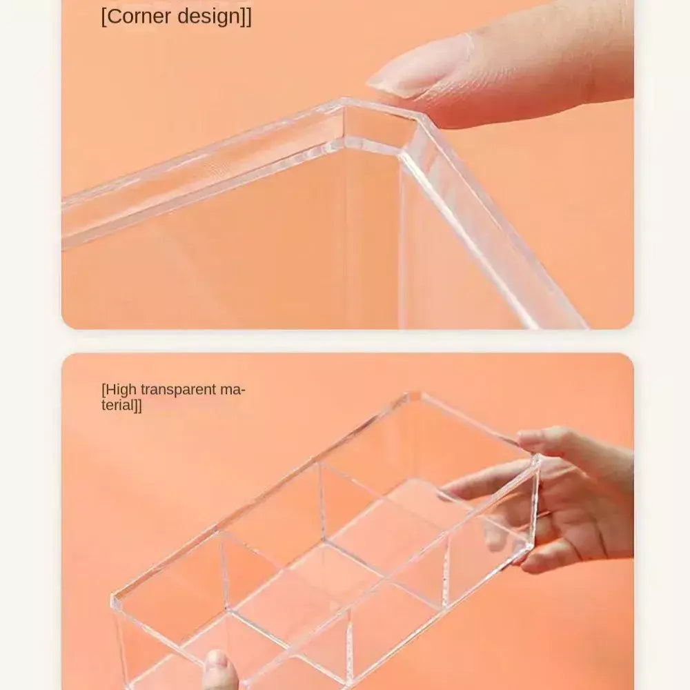 Transparente Acrílico Tea Bag Organizador, Caixa de armazenamento, classificar e organizar, Sala Prateleiras, 22*8.5*5.5 cm