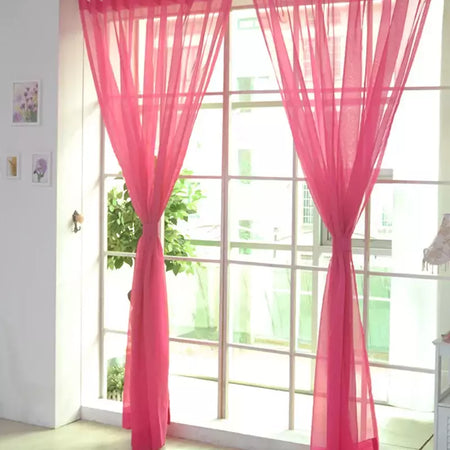 Romântico Quarto Gaze Cortina, Sala, Home Decor, Janela Sheer, Voile Cortinas, Janelas Tulle, Cortinas de porta