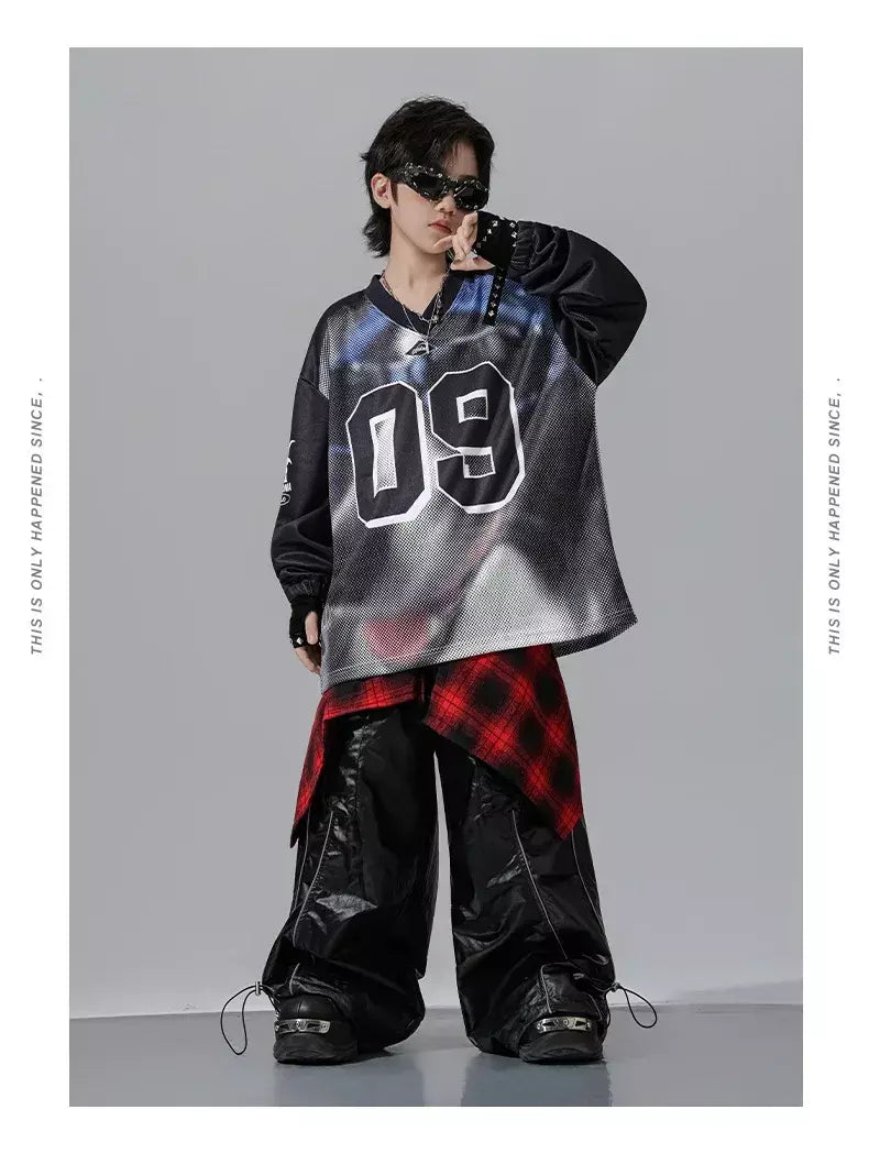 Meninos hio hop letras jaqueta de couro dança de rua calças de carga soltas meninas k-pop streetwear crianças conjunto de roupas jazz traje