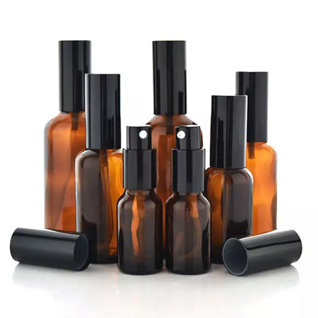 10/20/30 pces 10ml 15ml 20ml 30ml 50ml 100ml garrafa de pulverizador de vidro âmbar marrom loção bomba garrafa viagem perfume atomizador recarregável