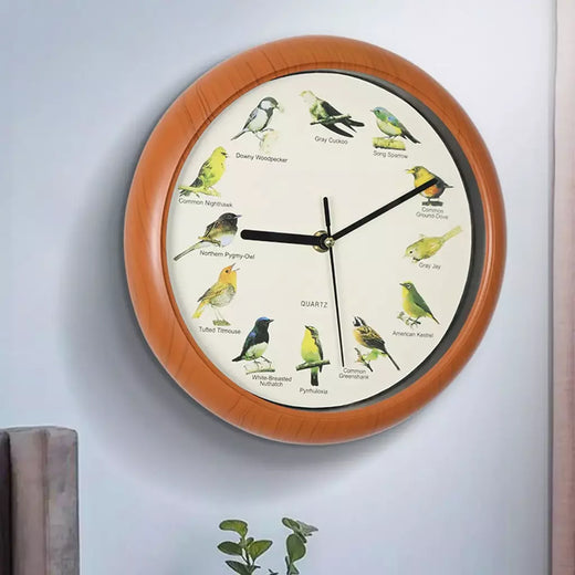 Relógio de parede pendurado decoração cantando pássaro relógio de parede pássaro com som pendurado decoração para paredes da cozinha prateleira decoração