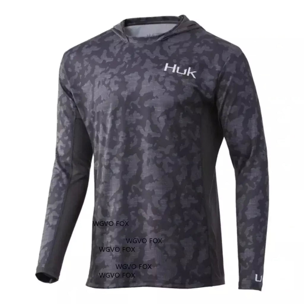 Verão esporte engrenagem pesca manga longa roupas com capuz camisa de pesca camisas de pesca proteção uv respirável camisas de secagem rápida