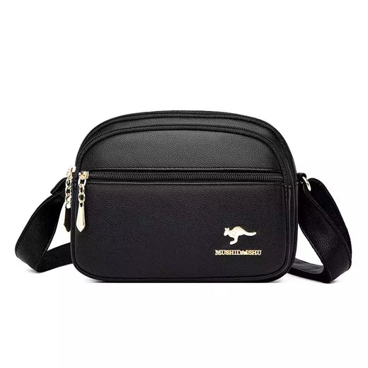 Bolsa mensageiro de couro macio para mulheres, bolso múltiplo, resistente ao desgaste, bolsa feminina de luxo, bolsa de alta qualidade