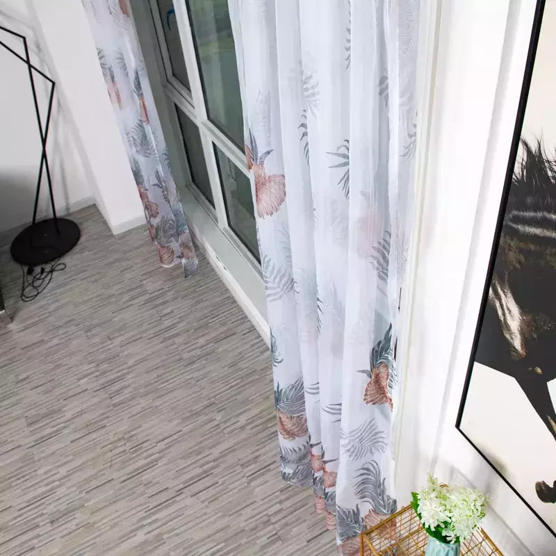 Tule Floral em Cortinas Puras, Tratamento Janela, Painel Persianas, Sala de estar, Quarto, Cozinha, Sombra, Roxo, Peônia