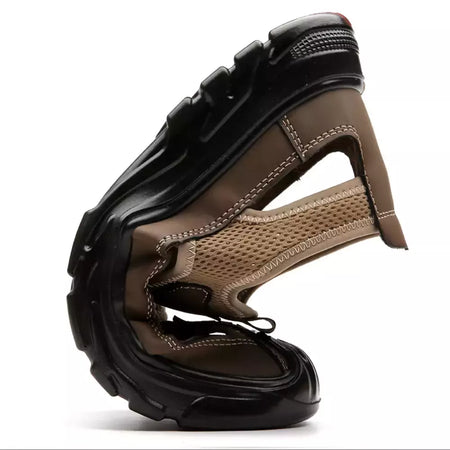 Sandálias Baotou respiráveis masculinas, sapatos de malha oca, leves, antiderrapantes, esportes casuais, ao ar livre, praia, verão