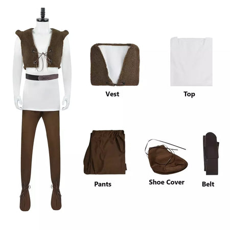 Filme monstro shrek cosplay trajes máscara shrek topo colete calças para homens desempenho role play halloween carnaval festa roupas