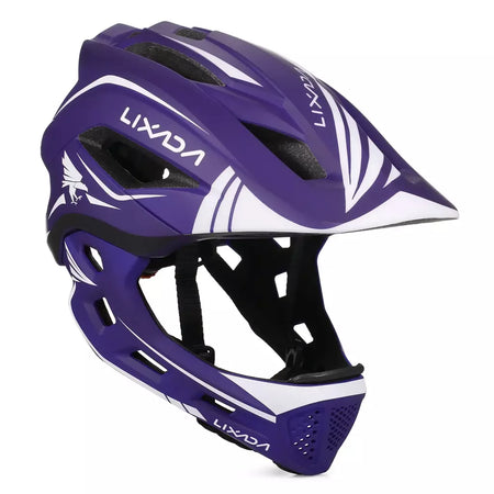 Lixada crianças 2-em-1 destacável capacete facial completo crianças esportes capacete de segurança da bicicleta equipamentos de proteção crianças capacete de ciclismo