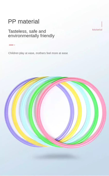 Brinquedos esportivos engraçados para treinamento físico infantil, treliça jump ring set, jogo ao ar livre, 10 aros, 10 conectores para brincar no parque, meninos e meninas, novo