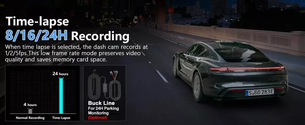 Kocam 4K UHD Dash Cam WiFi Carro DVR Dianteira e Traseira Lente Dupla Câmera Auto para Carro com Visão Noturna 24H Monitor de Estacionamento Caixa Preta