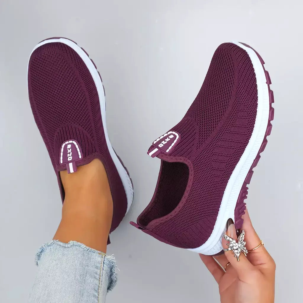 Verão feminino malha respirável sapatos planos sapatos femininos tênis casuais, liberação frete grátis