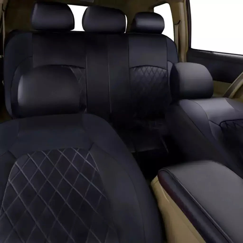 Capa de assento de carro de couro PU para todas as estações, protetor de assento totalmente cercado, à prova d'água, ajuste universal, sedan, suv, captador, assento de caminhão