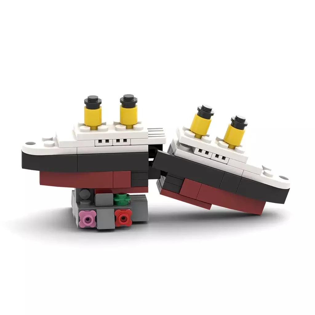Titanic quebrar em meio rms cruzeiro afundou blocos de construção moc navio barco 3d modelo plástico diy steamboat presentes crianças brinquedos cidade filme