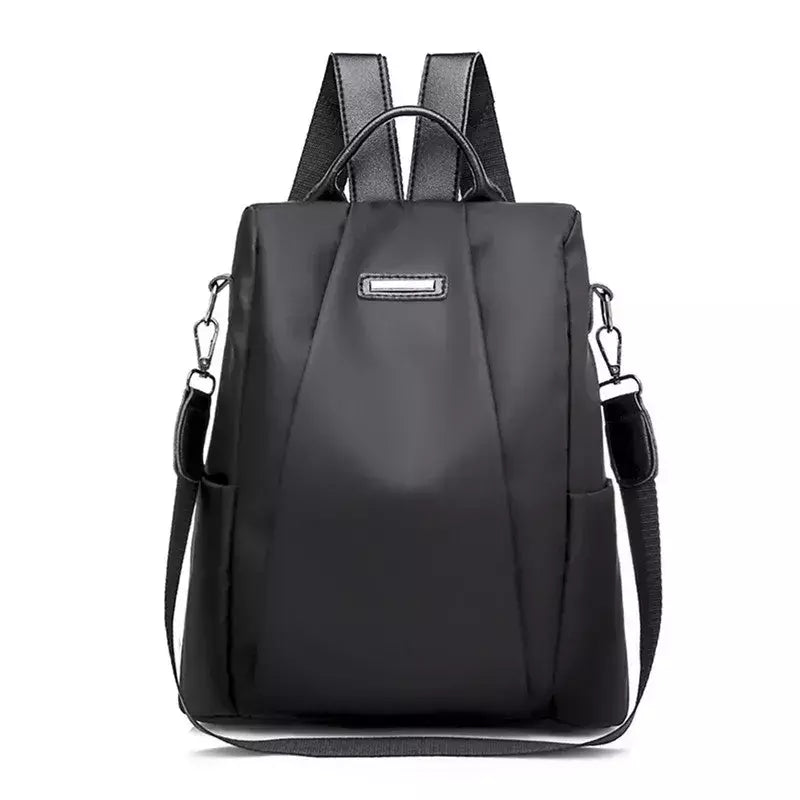 Mochila de nylon multifuncional para mulheres, bolsa escolar casual para meninas, alça destacável, bolsa de ombro de viagem, cor sólida, nova moda