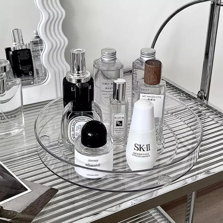 360 ° Rack giratório para cosméticos, prateleira para banheiro, grande capacidade, perfume, aromaterapia, cuidados com a pele, organizador de armazenamento de produtos